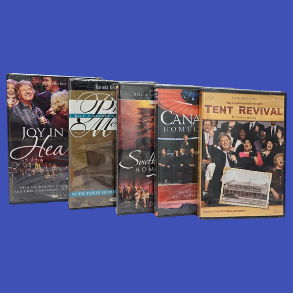 Sealed Gaither Gospel Series 5 NEW DVDs Joy To My Heart Tent Revival Homecoming - Picture 2 of 16